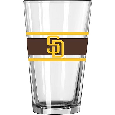 San Diego Padres 16oz. Stripe Pint Glass