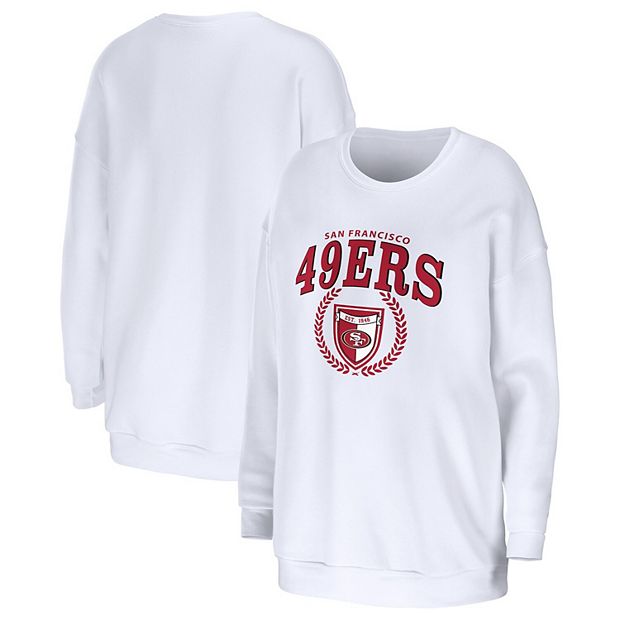 WEAR by Erin Andrews Women's WEAR by Erin Andrews White San Francisco 49ers  Domestic Pullover Sweatshirt