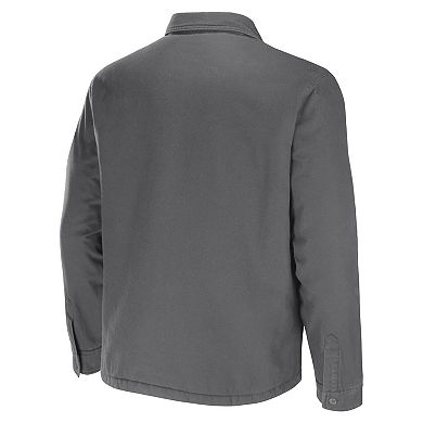 Men's NFL x Darius Rucker Collection by Fanatics Gray Green Bay Packers Canvas Button-Up Shirt Jacket