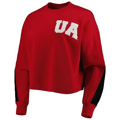 Women's Gameday Couture Crimson Alabama Crimson Tide Back To Reality Colorblock Pullover Sweatshirt