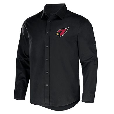 Men's NFL x Darius Rucker Collection by Fanatics Black Arizona Cardinals Convertible Twill Long Sleeve Button-Up Shirt