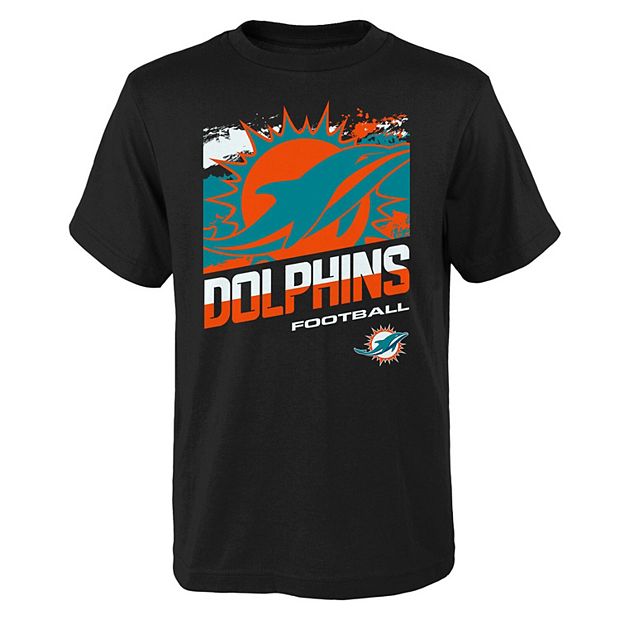 Youth Miami Dolphins Black Rowdy T-Shirt