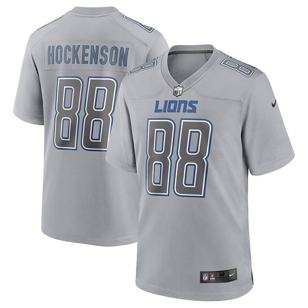 Men's Nike T.J. Hockenson Gray Detroit Lions Atmosphere Fashion Game Jersey