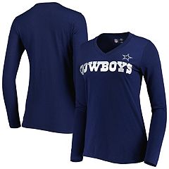 New Era Women's Navy Dallas Cowboys Athletic Varsity Lace-Up Long Sleeve T- shirt - Macy's