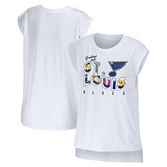 St. Louis Blues Fanatics Branded Women's Vintage Arch Tri-Blend T-Shirt -  Heather Blue