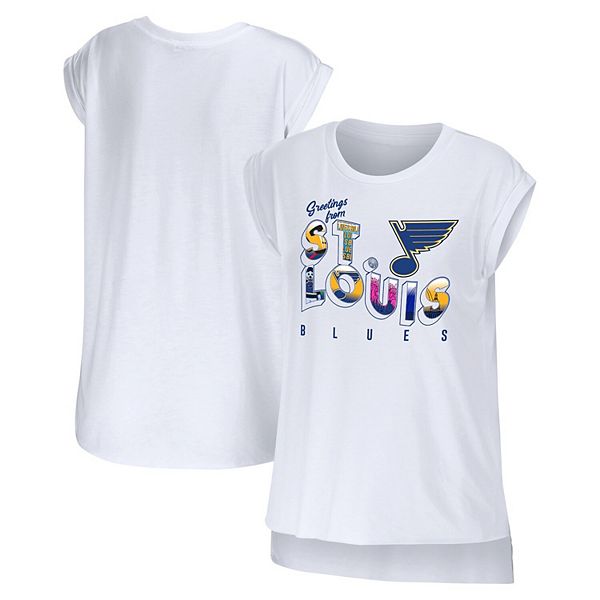 St Louis Blues Womens White Tailgate LS Tee