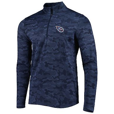 Men's Antigua Navy Tennessee Titans Brigade Quarter-Zip Sweatshirt