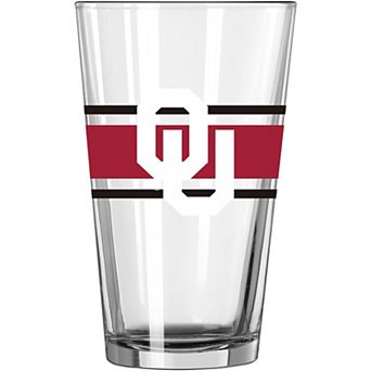 Oklahoma Sooners 16oz. Stripe Pint Glass