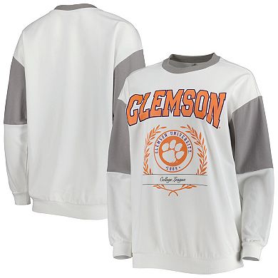 Women's Gameday Couture Gray Clemson Tigers It's A Vibe Dolman Pullover Sweatshirt