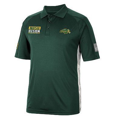 Men's Colosseum Green NDSU Bison OHT Military Appreciation Snow Camo Polo