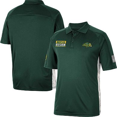 Men's Colosseum Green NDSU Bison OHT Military Appreciation Snow Camo Polo