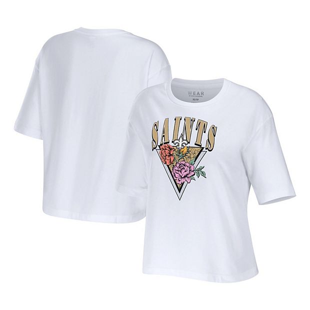 Women's WEAR by Erin Andrews White Milwaukee Brewers Celebration Cropped  Long Sleeve T-Shirt