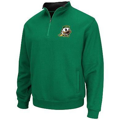 Men's Colosseum Green Oregon Ducks Big & Tall Tortugas Logo Quarter-Zip Sweatshirt
