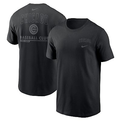 Men s Nike Chicago Cubs Pitch Black Baseball Club T Shirt