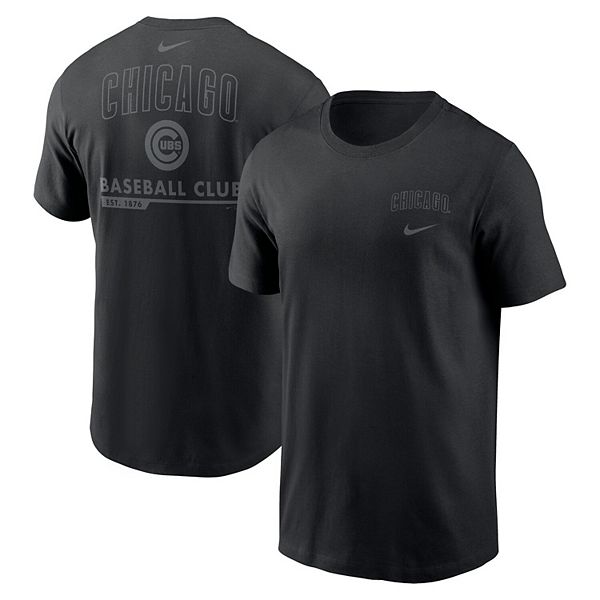 Nike Mens Chicago Cubs Jersey Pitch Black Size Small MLB Blackout NEW