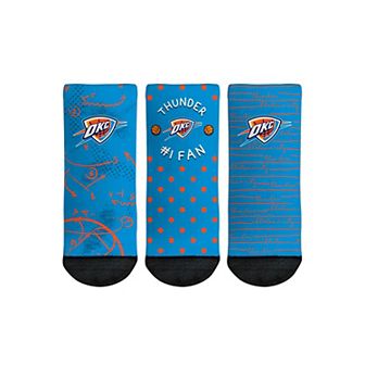 Toddler Rock Em Socks Oklahoma City Thunder #1 Fan 3-Pack Crew Socks Set