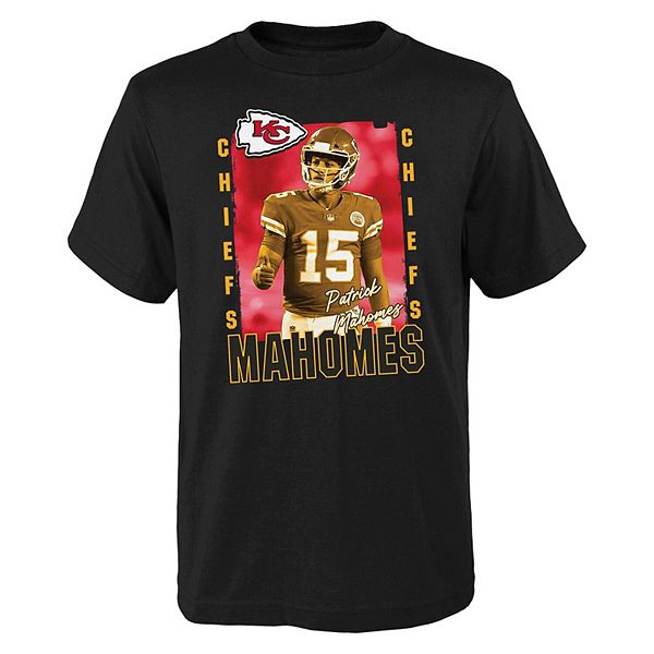 Youth Patrick Mahomes Black Kansas City Chiefs Play Action Graphic T-Shirt