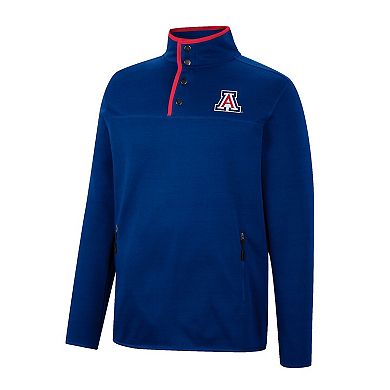 Men's Colosseum Navy Arizona Wildcats Rebound Quarter-Snap Jacket