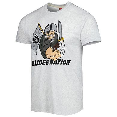 Men's Homage Ash Las Vegas Raiders Hyper Local Tri-Blend T-Shirt