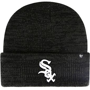 Men's '47 Black Chicago White Sox Brain Freeze Cuffed Knit Hat