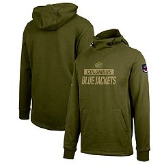 Men's '47 Oatmeal Columbus Blue Jackets Rockaway Lace-Up Pullover Hoodie Size: Extra Large