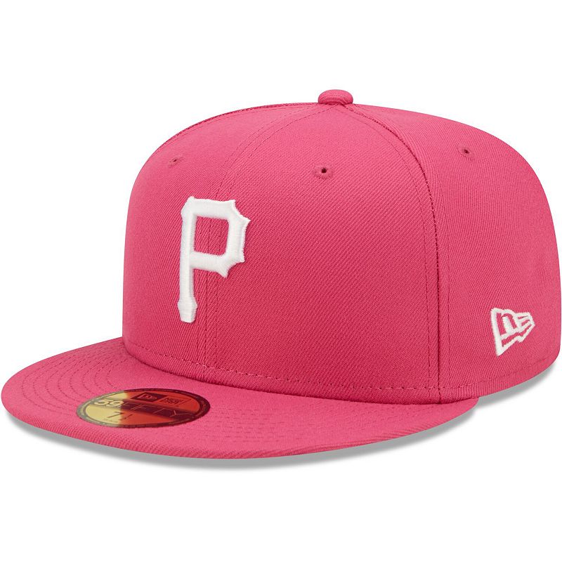 Mens New Era Beetroot Pittsburgh Pirates Logo 59FIFTY Fitted Hat, Size: 7 