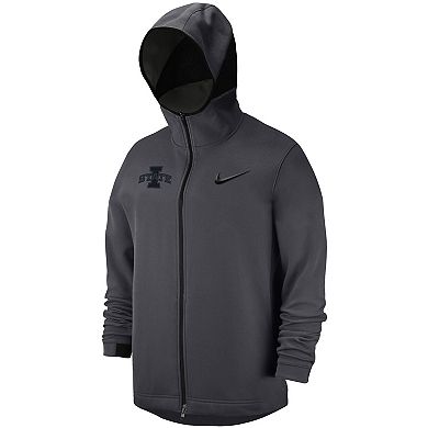 Men's Nike Anthracite Iowa State Cyclones Tonal Showtime Full-Zip Hoodie Jacket