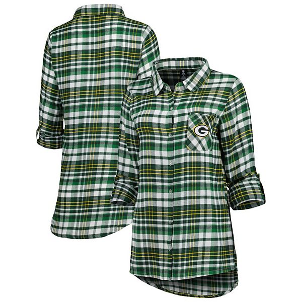 Juniors' Green Bay Packers Action Plaid Shirt