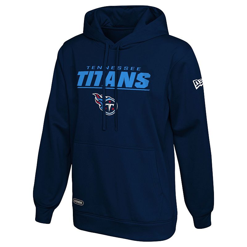 Mens New Era Navy Tennessee Titans Combine Authentic Stated Logo Pullover 