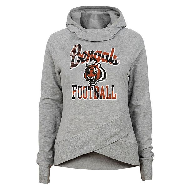 Girls Youth Heathered Gray Cincinnati Bengals Bossy Funnel Neck