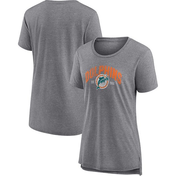 Miami Dolphins Women's Front and Back V-Neck T-Shirt – Black