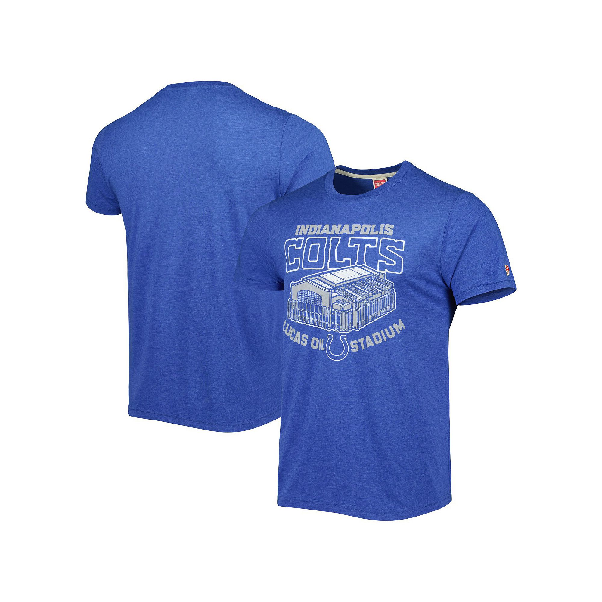 Mens Homage Royal Indianapolis Colts Stadium Tri-Blend T-Shirt, Size: Medi