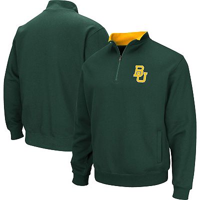 Men s Colosseum Green Baylor Bears Tortugas Quarter Zip Sweatshirt