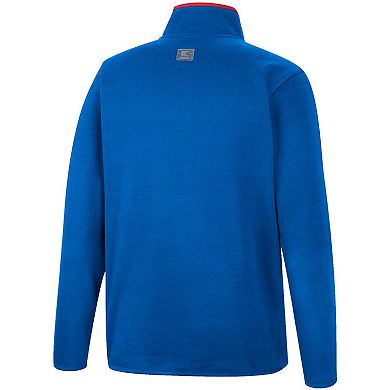 Men's Colosseum Royal Kansas Jayhawks Rebound Quarter-Snap Jacket