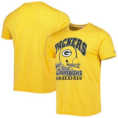 Men's Homage Gold Green Bay Packers Super Bowl Classics Tri-Blend T-Shirt