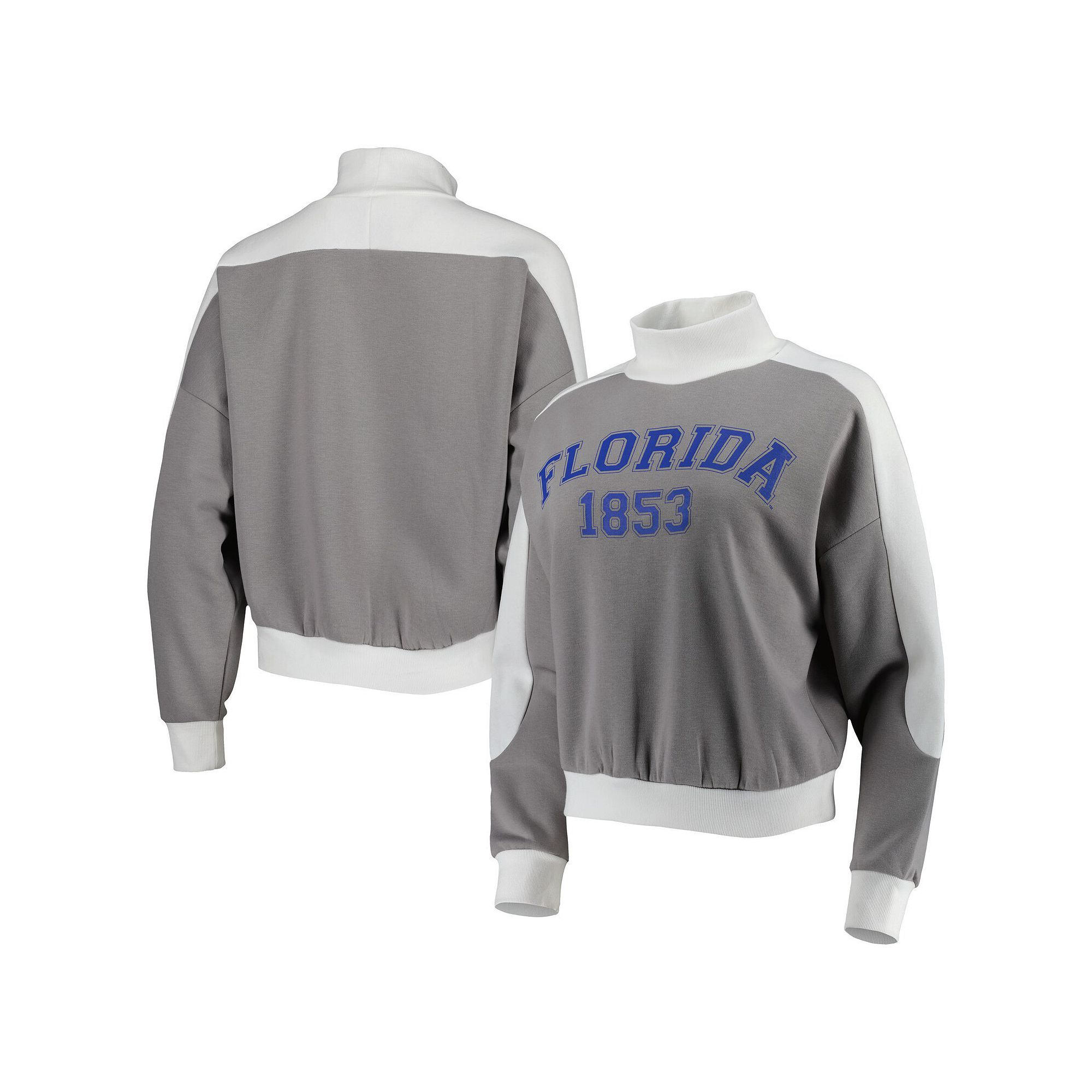 Womens Gameday Couture Gray Florida Gators Make it a Mock Sporty Pullover 