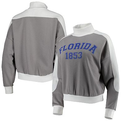 Women's Gameday Couture Gray Florida Gators Make it a Mock Sporty Pullover Sweatshirt