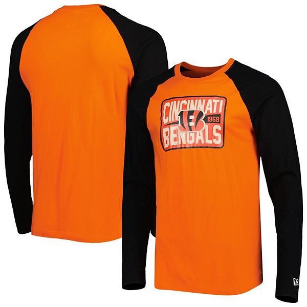 Men's Refried Apparel Black/Orange Cincinnati Bengals Sustainable Upcycled  Angle Long Sleeve T-Shirt