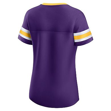 Women's Fanatics Branded Purple Minnesota Vikings Original State Lace-Up T-Shirt