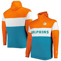 Men's Starter Aqua/Heather Charcoal Miami Dolphins Extreme Vintage Logos Pullover Hoodie Size: Small