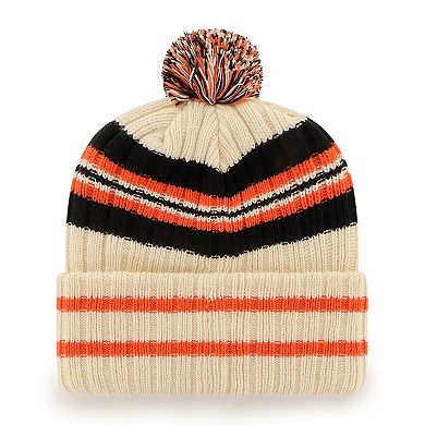 Men's '47 Natural San Francisco Giants Home Patch Cuffed Knit Hat with Pom