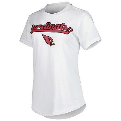 Women's Concepts Sport White/Charcoal Arizona Cardinals Sonata T-Shirt & Leggings Sleep Set