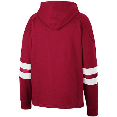 Men's Colosseum Crimson Oklahoma Sooners Lace-Up 4.0 Pullover Hoodie