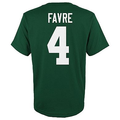 Youth Mitchell & Ness Brett Favre Green Green Bay Packers Retired Retro Player Name & Number T-Shirt