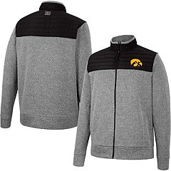 Iowa Hawkeyes Columbia Big & Tall Flanker III Fleece Full-Zip Jacket - Black