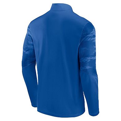 Men's Fanatics Branded Royal Florida Gators Ringer Quarter-Zip Top