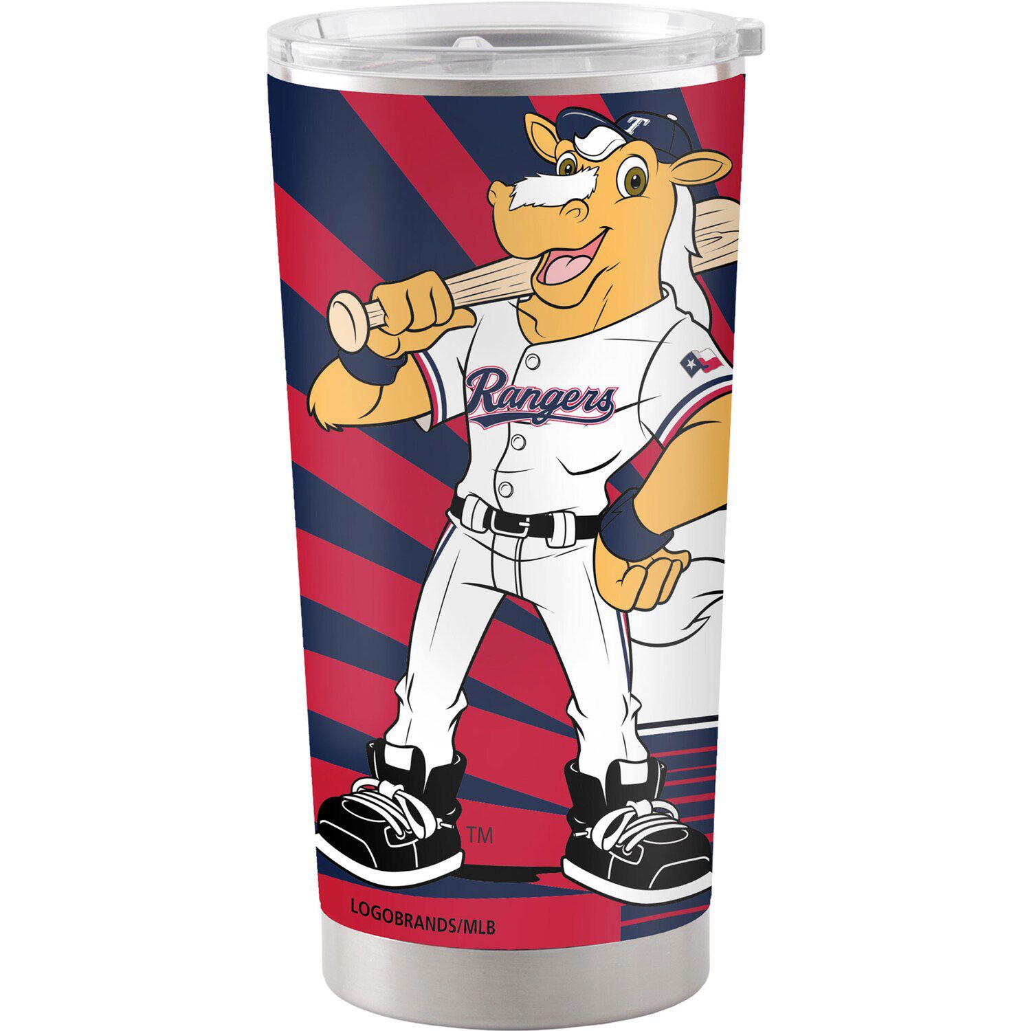 Texas Rangers 20 oz. Metal Bat Tumbler