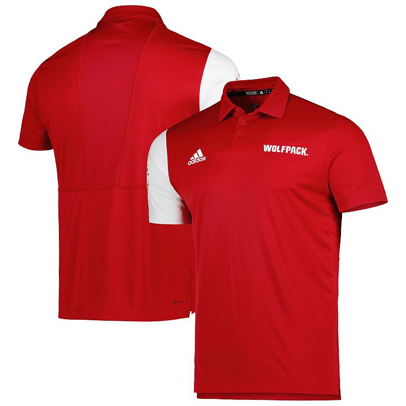 Mens adidas Red NC State Wolfpack AEROREADY Polo, Size: Small
