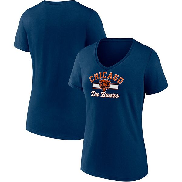Womens Fanatics Branded Navy Chicago Bears Slogan V Neck T Shirt 