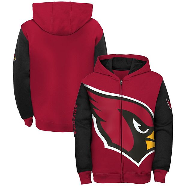 Youth Cardinal/Black Arizona Cardinals Poster Board Full-Zip Hoodie